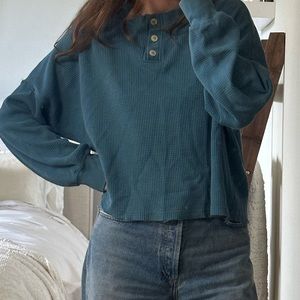 Blue Henley Pullover